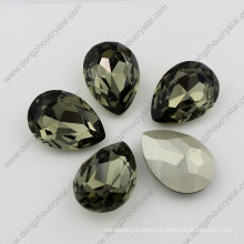 Fancy Stone Drop Black Diamond Crystal Glass Stone for Jewelry